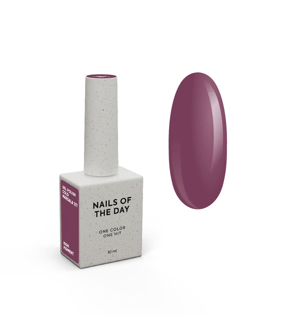 NAILSOFTHEDAY Let's Special Cold Marsala 377- esmalte burdeos claro, 10 ml