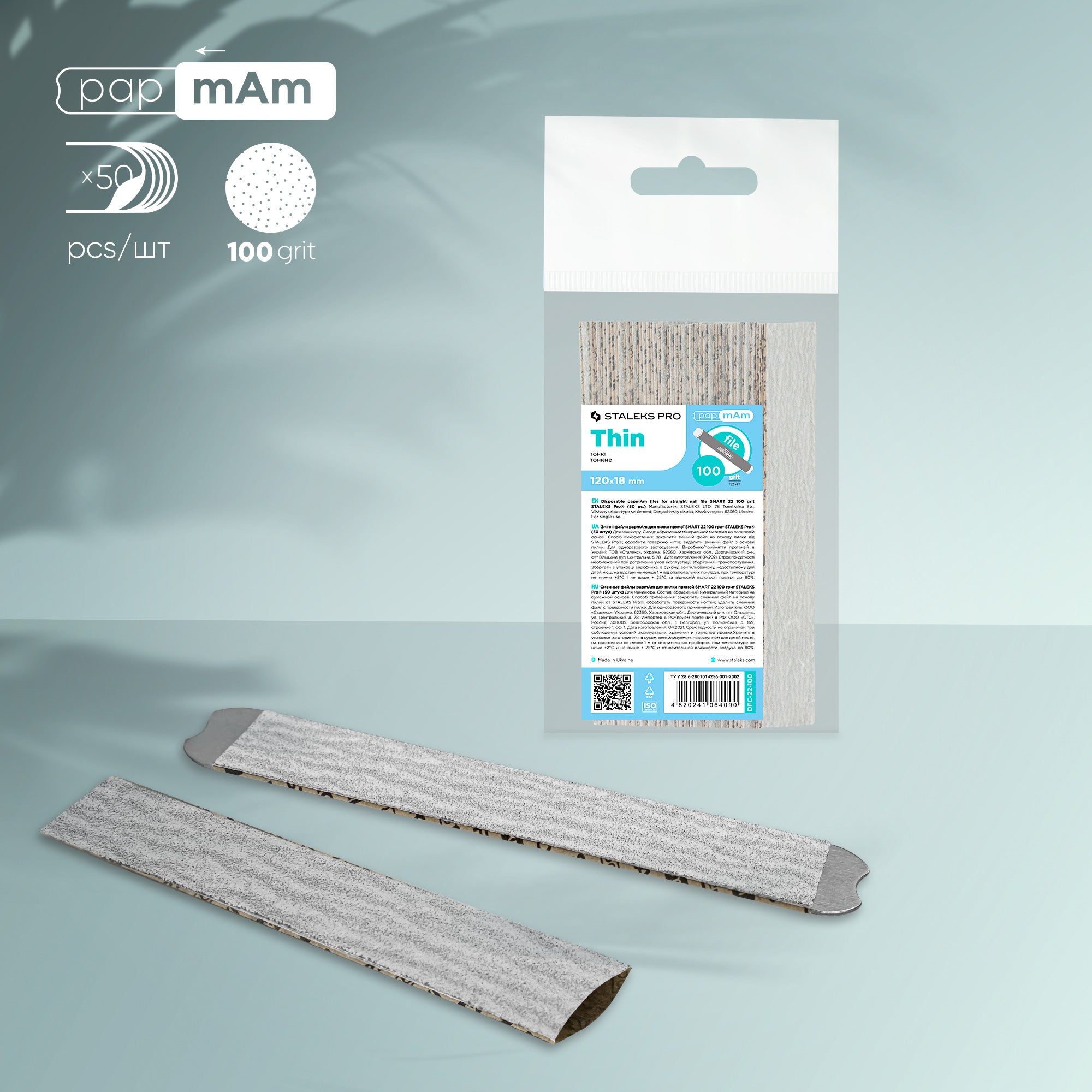Limas de papel desechables SMART 22 grano 100 (50 unid.)
