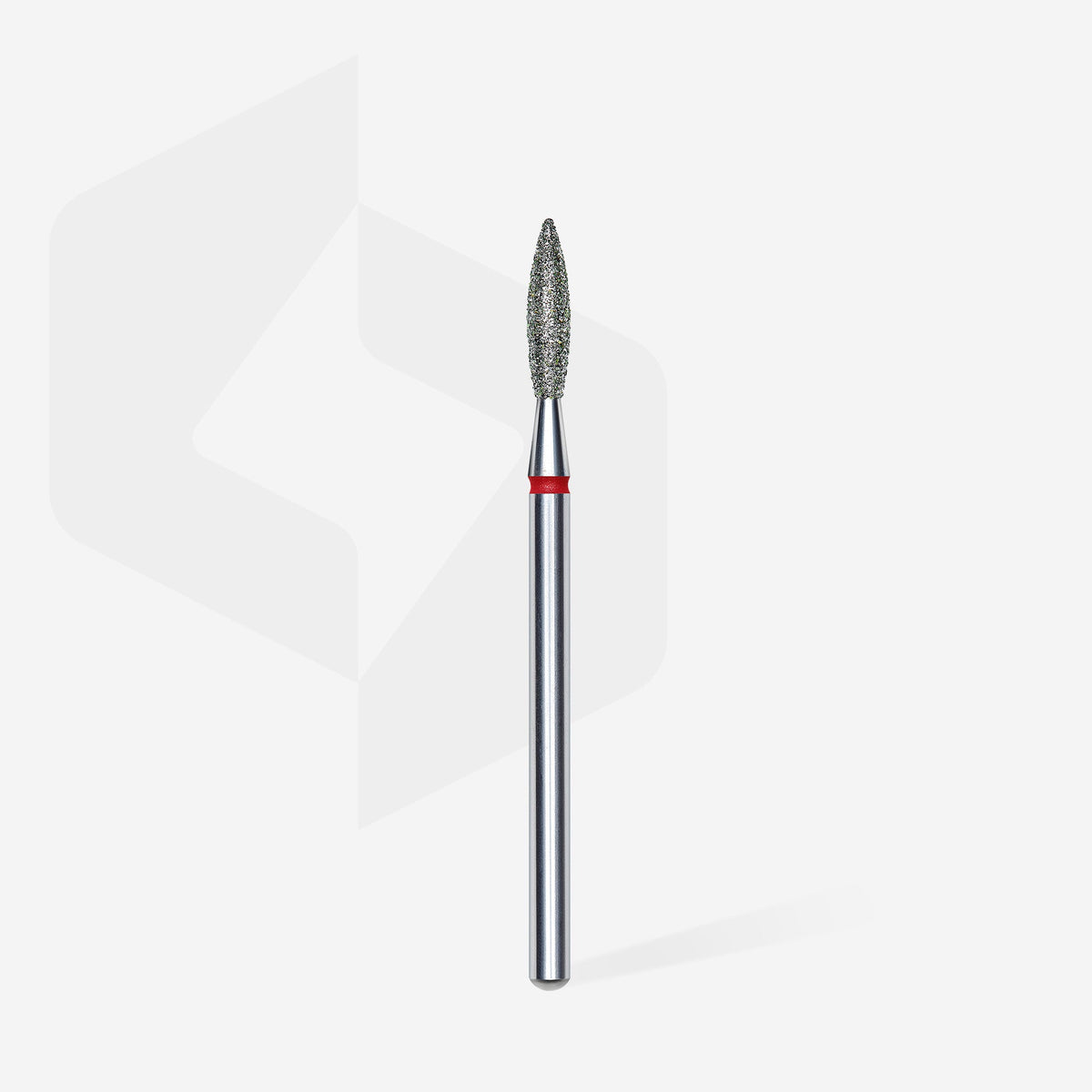 Fresa diamantada para piel "llama" roja EXPERT diámetro 2,3 mm/ parte útil 10 mm (divisible por 10)