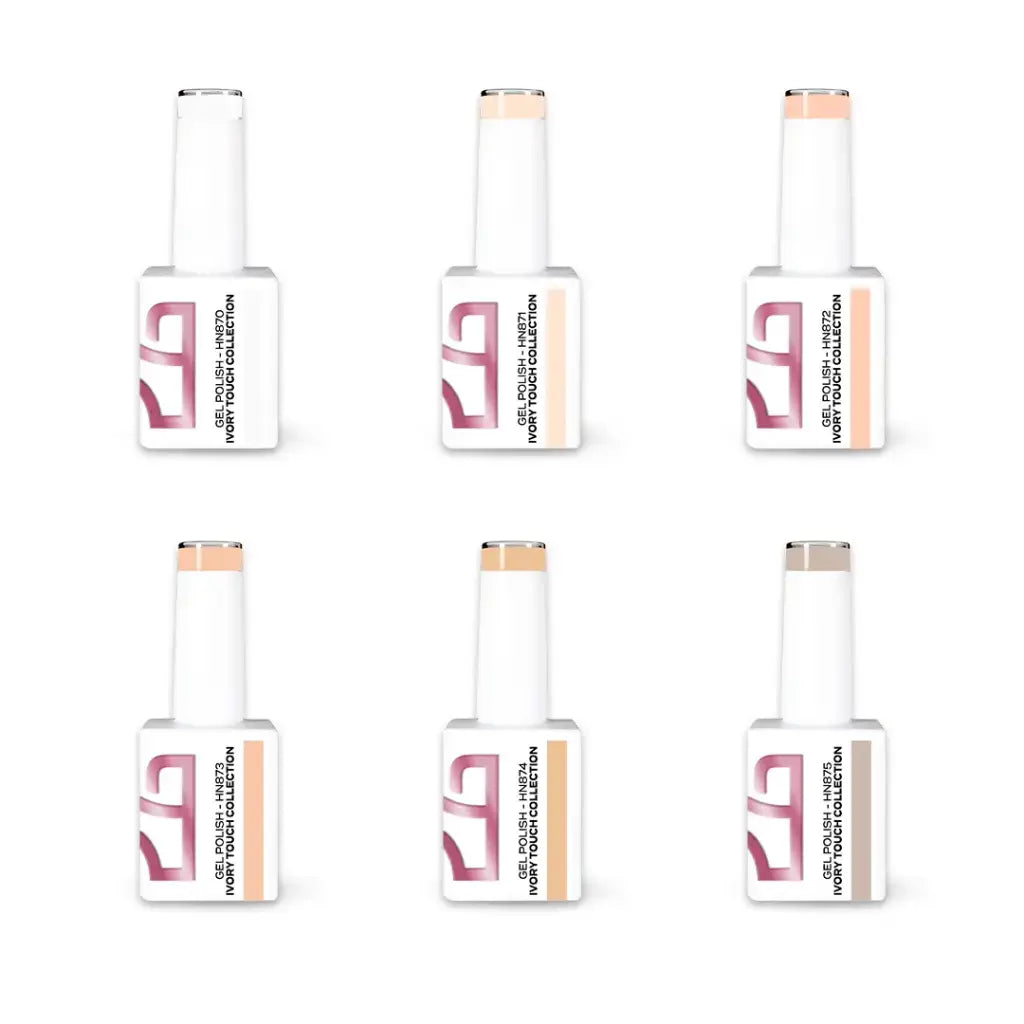 Colección Ivory Touch - 6 Esmaltes Beige HIT NAILS