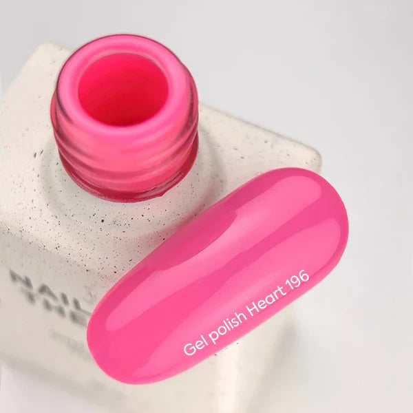 NAILSOFTHEDAY Gel Polish Heart 196 — rosa neón, 10 ml