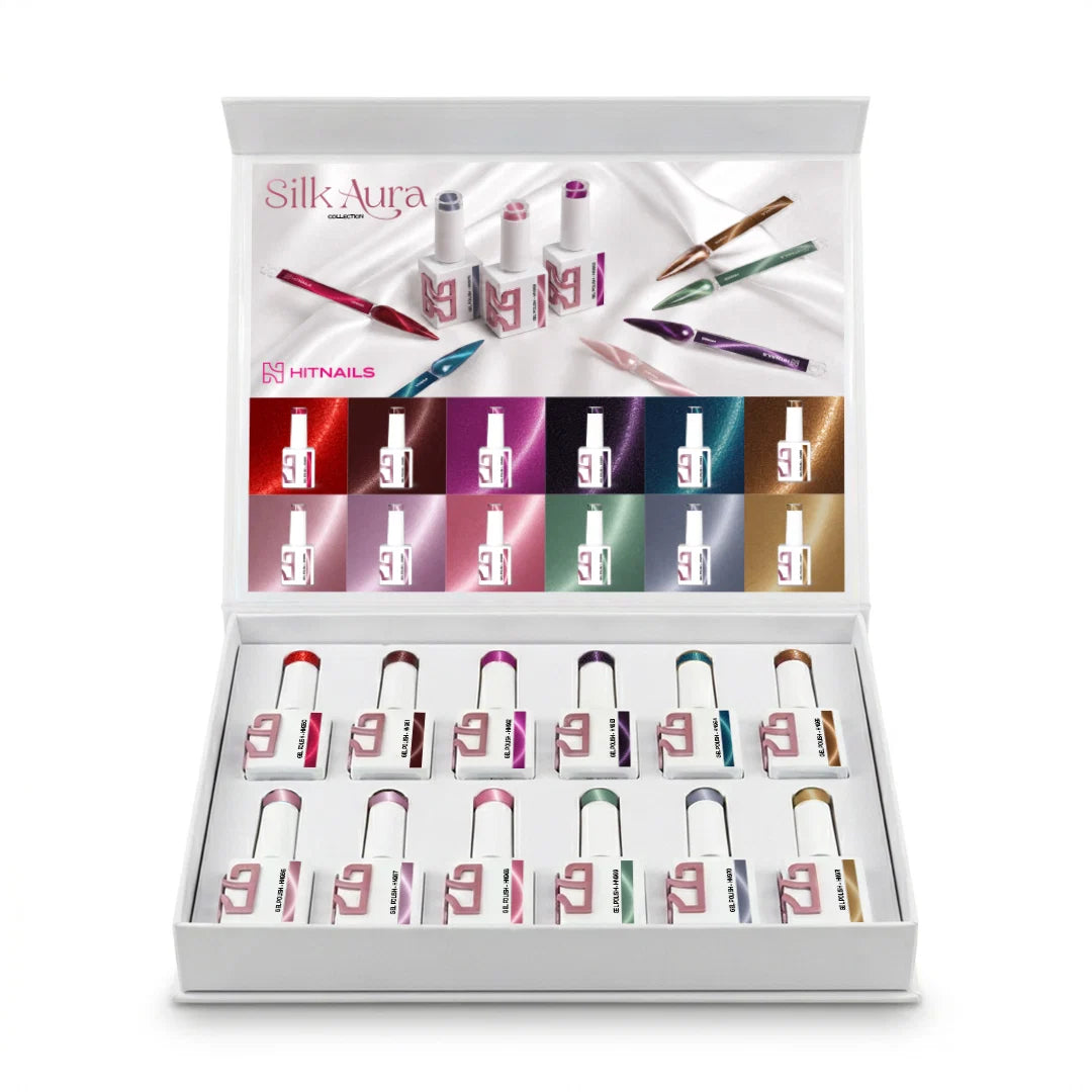 SILK AURA - Colección Esmaltes CAT EYE - 12 colores -