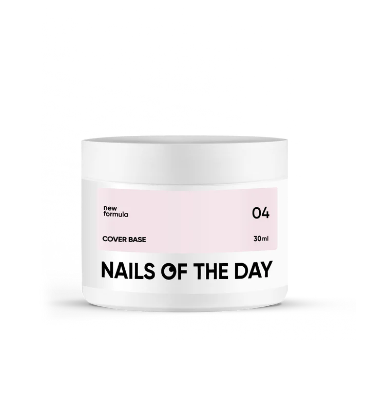 Nailsoftheday Cover base NEW Formula 04 - Translucido de color rosa, 30 ml