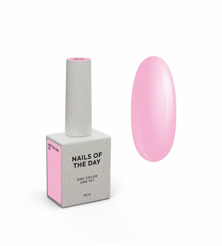 NAILSOFTHEDAY Bottle gel 03 – Gel líquido, rosa claro, 10 ml.