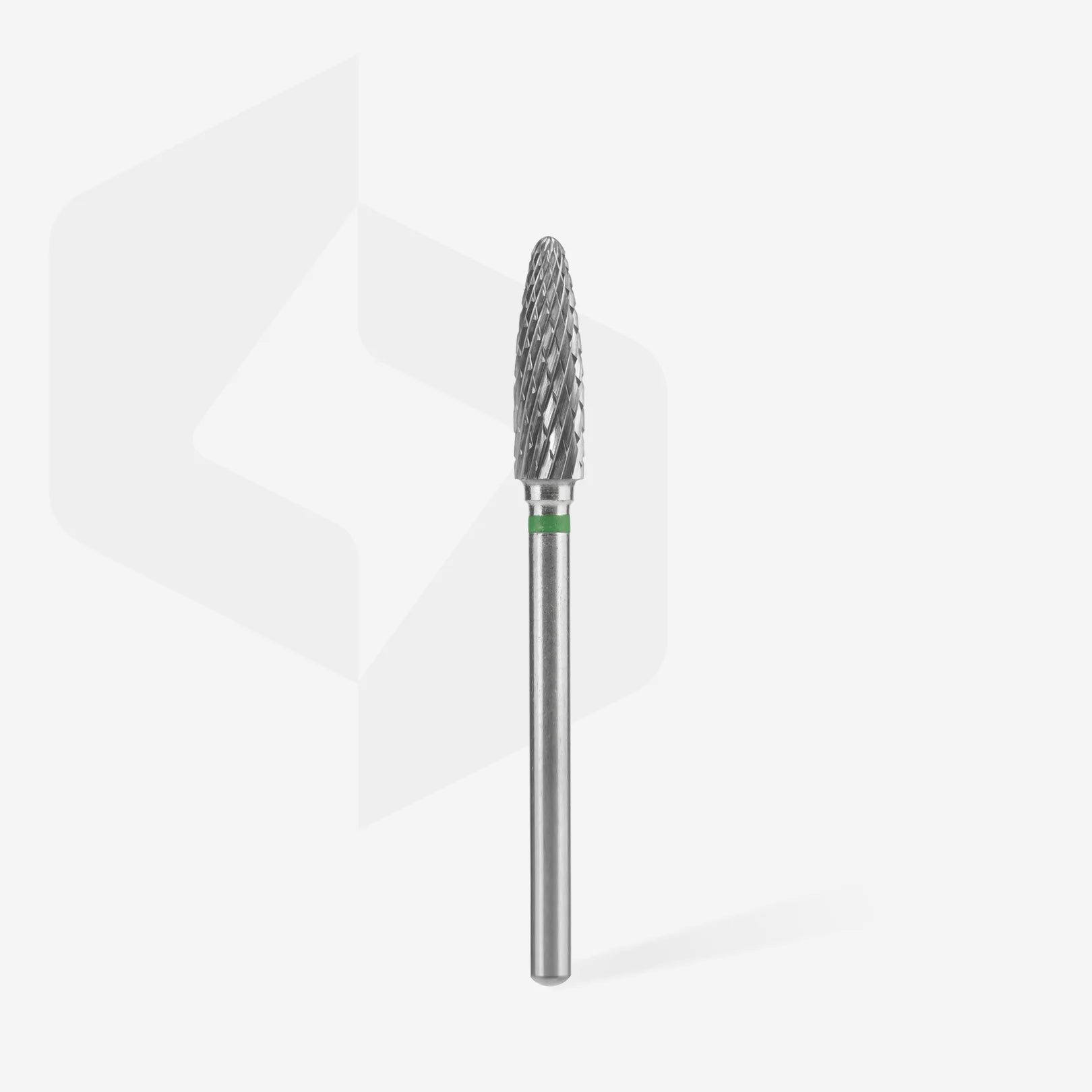Fresa de carburo para uñas "corn" verde EXPERT diámetro 4 mm / parte útil 14 mm