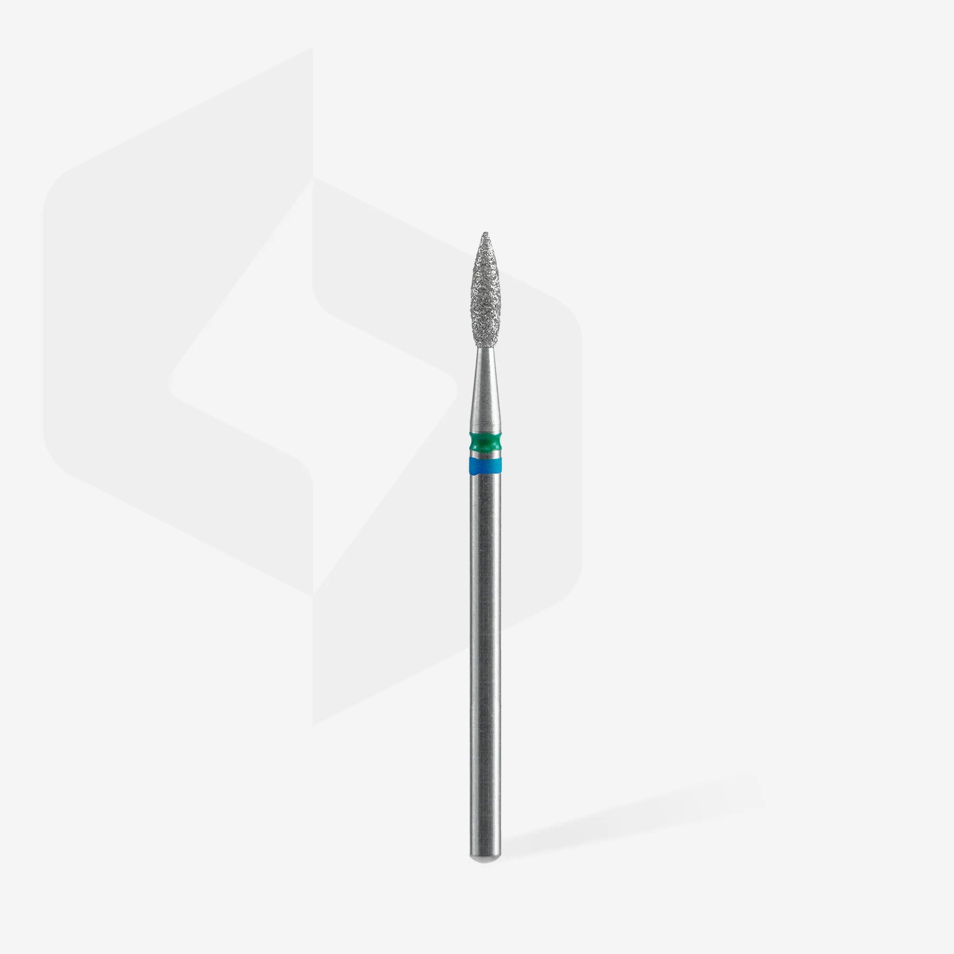 DUO Fresa diamantada para piel "llama" azul-verde EXPERT diámetro 2,1 mm/ parte útil 8 mm