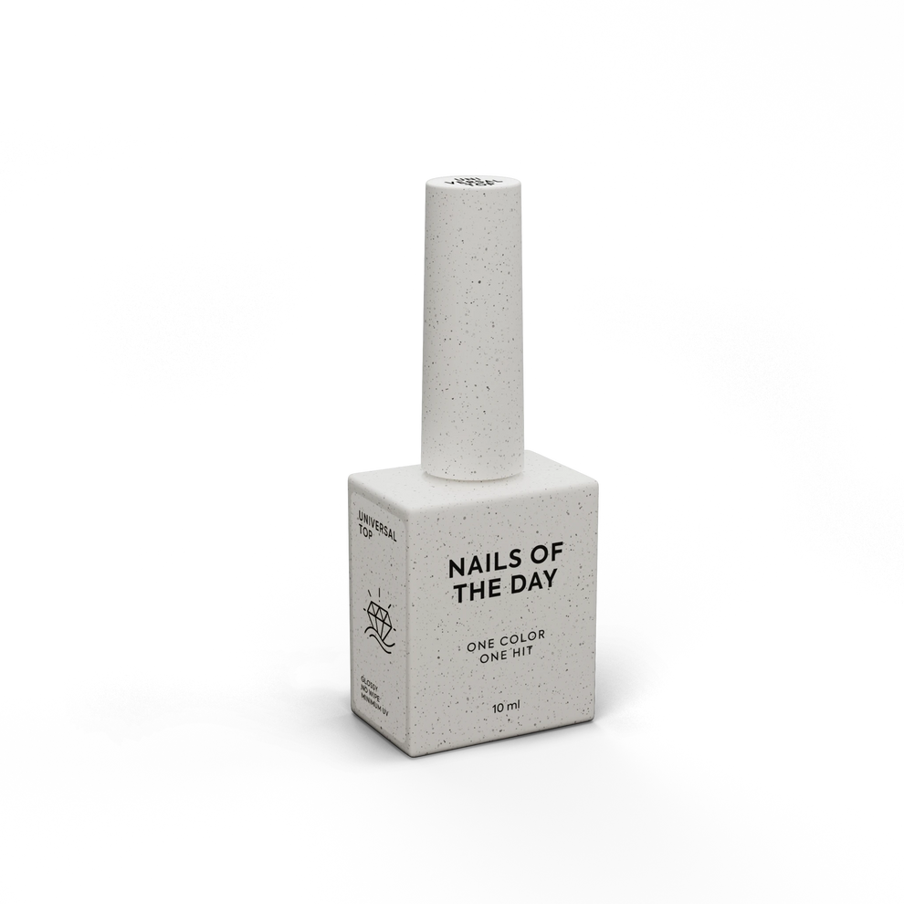 NAILSOFTHEDAY Universal Top — top coat brillante sin capa pegajosa, 10 ml
