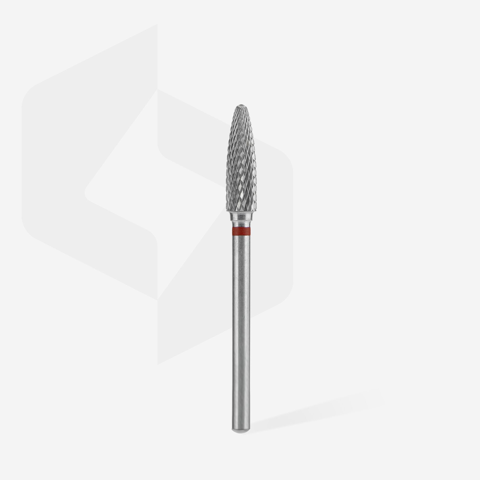 Fresa de carburo "corn" roja EXPERT diámetro 4 mm / parte útil 14 mm