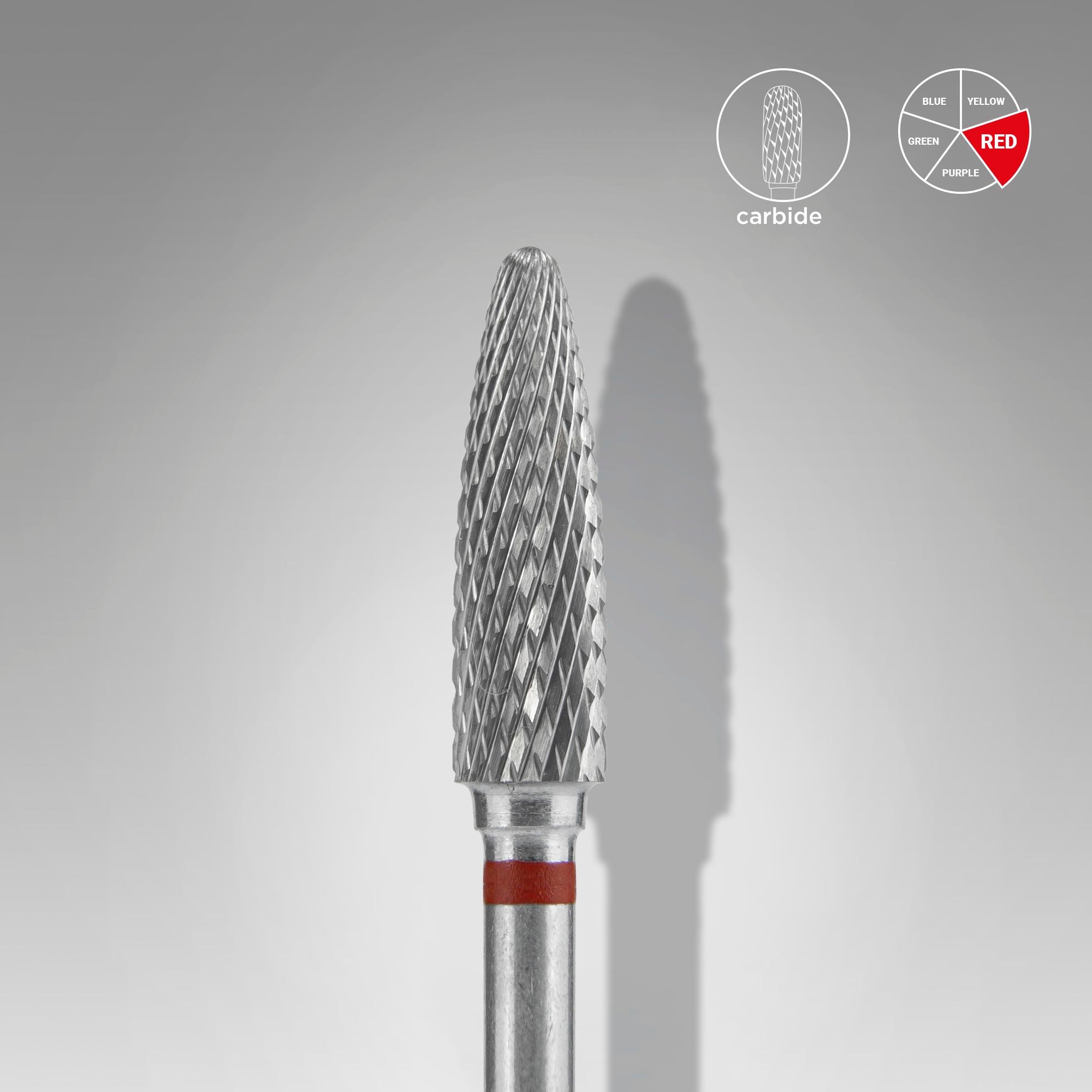 Fresa de carburo "corn" roja EXPERT diámetro 4 mm / parte útil 14 mm