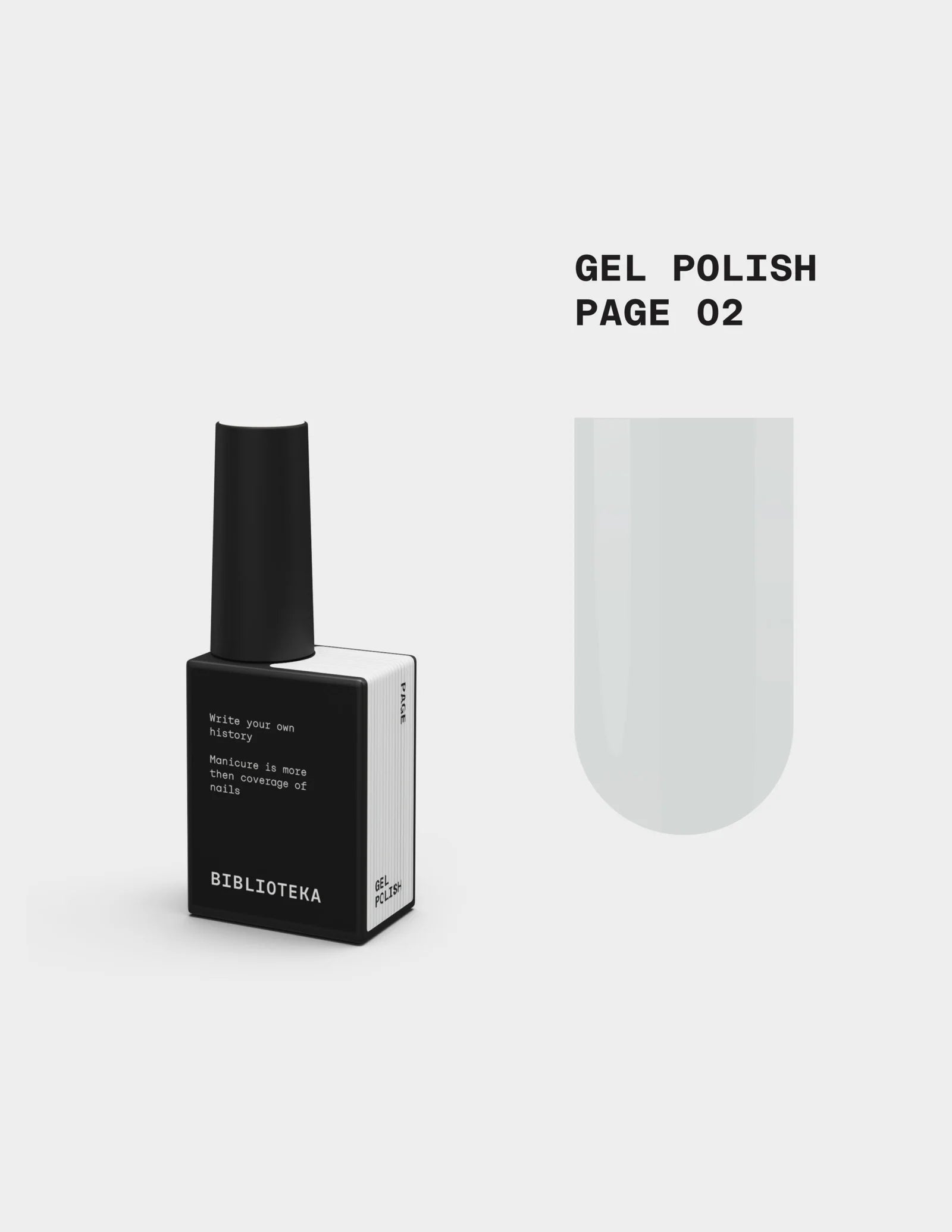 BIBLIOTEKA Gel Polish № 02 Page – White, 10 ml