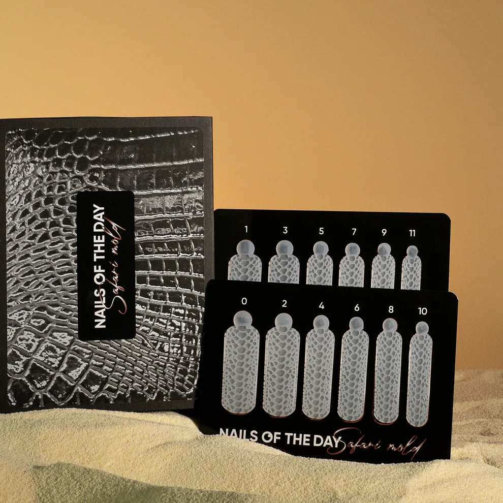 NAILSOFTHEDAY Wild Сrocodile, moldes de silicona; 12 moldes