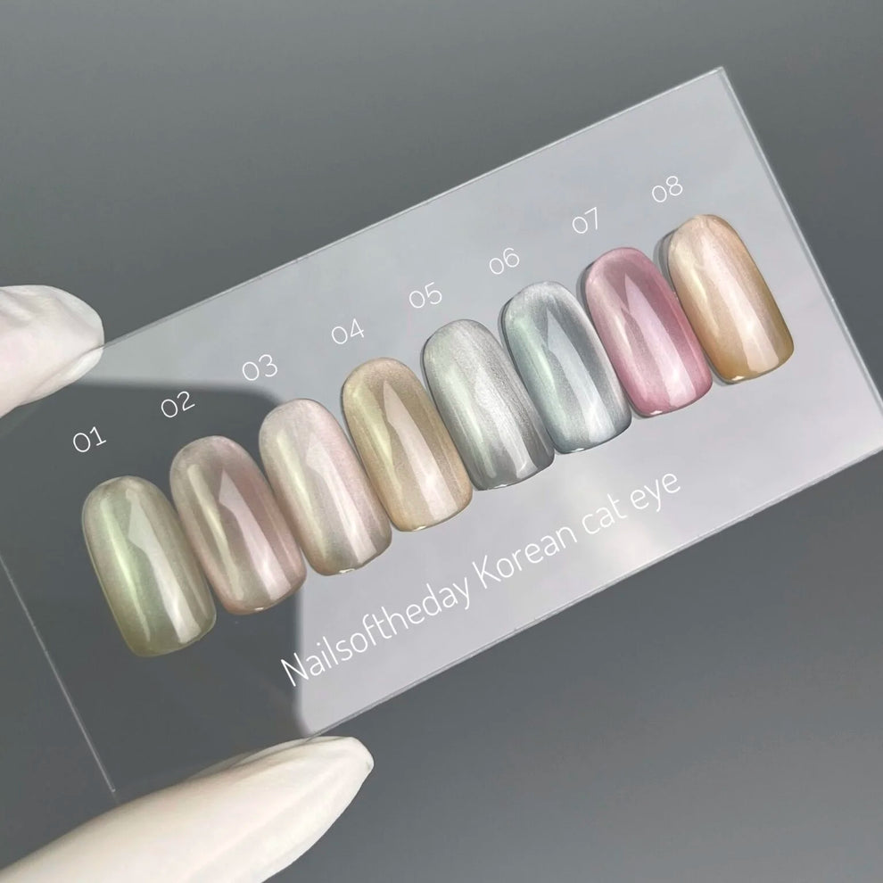 NAILSOFTHEDAY Korean Cat Eye 05 – esmalte semipermanente efecto ojo de gato gris, 10 ml