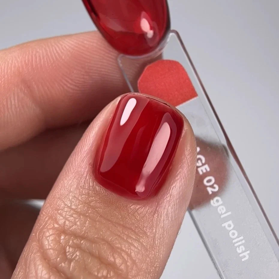 NAILSOFTHEDAY Gel Polish Vitrage 02 — esmalte vitral rojo intenso, 10 ml
