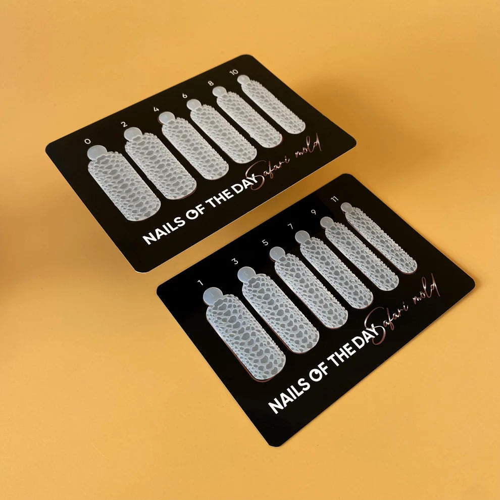 NAILSOFTHEDAY Wild Сrocodile, moldes de silicona; 12 moldes