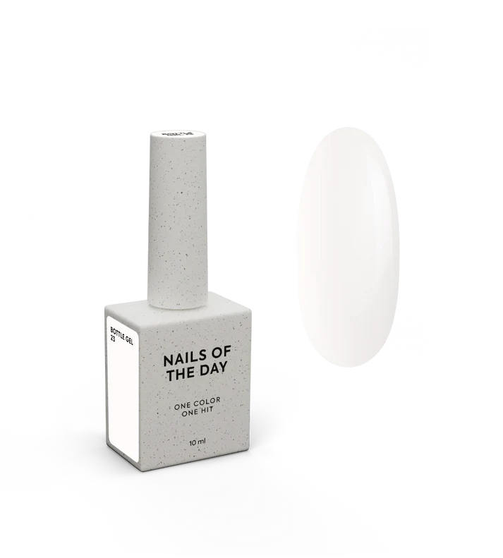 NAILSOFTHEDAY Bottle gel 23 – Gel líquido, blanco lechoso, 10 ml.
