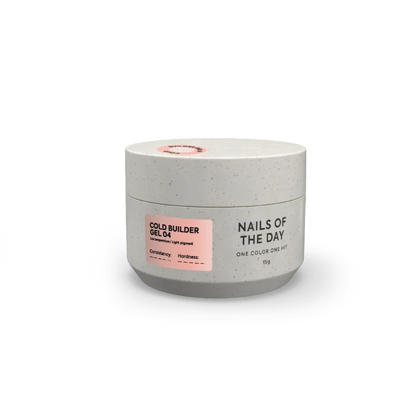 NAILSOFTHEDAY Cold Builder Gel 04 — gel constructor melocotón para extensión de uñas, 15 ml.