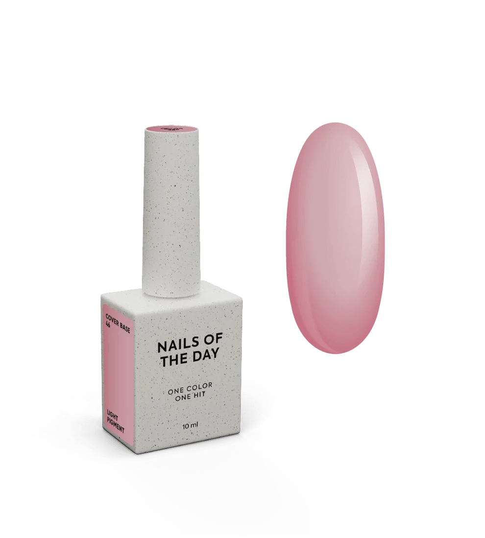 Cover Base 46 Light Pigment – base rosa empolvado semitransparente, 10 ml