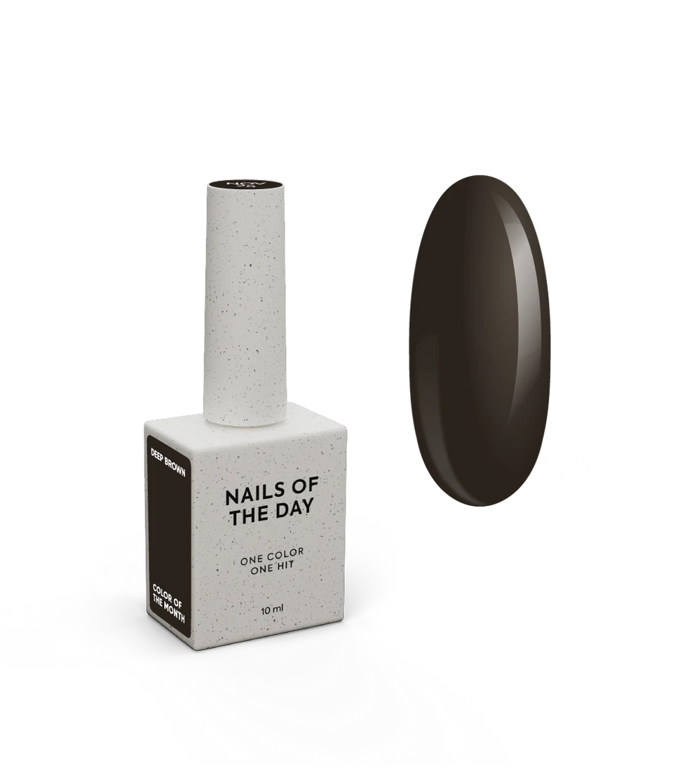 NAILSOFTHEDAY Color del Mes Noviembre 2025 – Marrón Chocolate Brown, 10 ml
