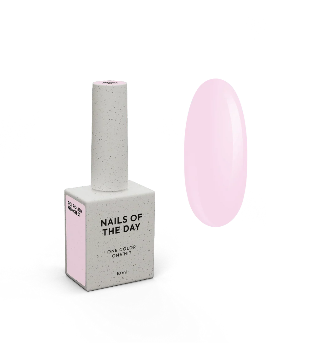 NAILSOFTHEDAY French 01 — esmalte rosa nude traslúcido, 10 ml