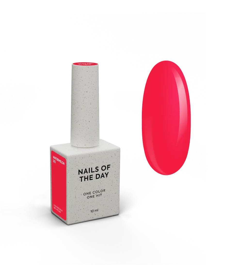 NAILSOFTHEDAY Gel Polish Watermelon — esmalte semipermanente rojo coral, 10 ml