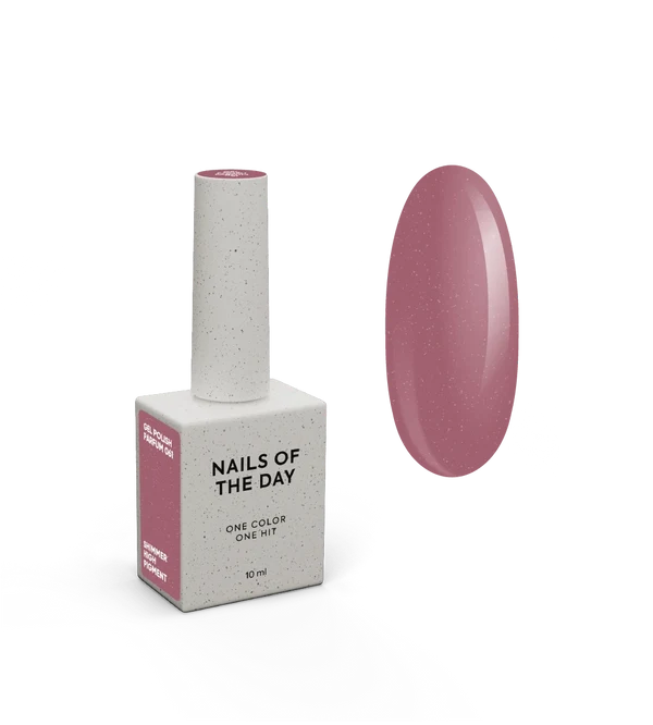 NAILSOFTHEDAY Gel Polish Parfum 061 — Empolvado Oscuro con Shimmer, 10 ml
