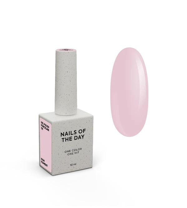 NAILSOFTHEDAY Gel Polish Porcelain 179 — Rosa Empolvado Suave, 10 ml