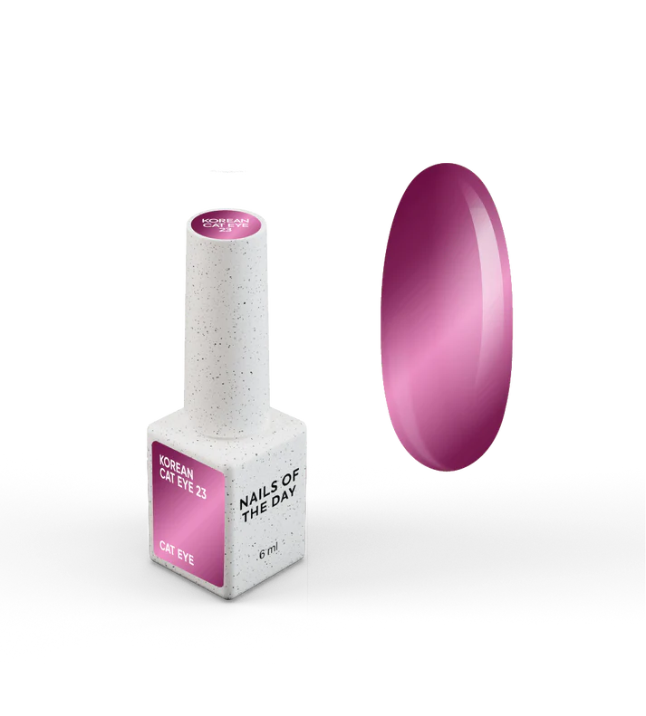 NAILSOFTHEDAY Korean Cat Eye 23 — esmalte efecto ojo de gato en tono rosa-violeta, 6 ml.
