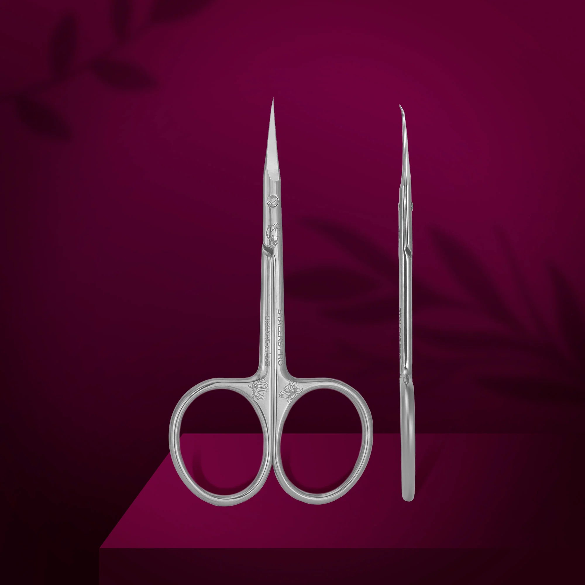 Tijeras profesionales para cutícula con gancho EXCLUSIVE 23 TIPO 2 (magnolia)