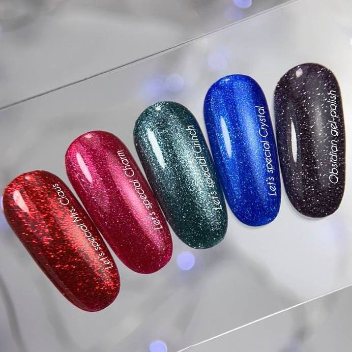 NAILSOFTHENIGHT Obsidian — esmalte semipermanente reflectante grafito, 10 ml