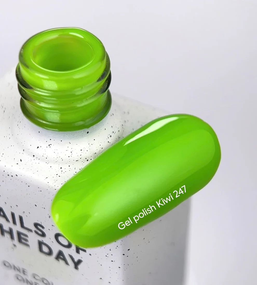 NAILSOFTHEDAY Gel Polish Kiwi — esmalte semipermanente verde neón, 10 ml
