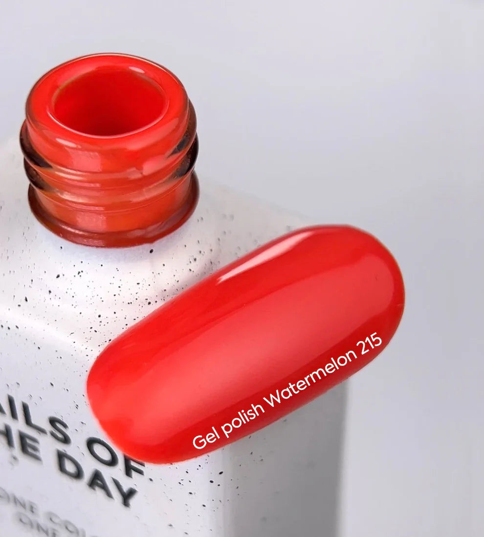 NAILSOFTHEDAY Gel Polish Watermelon — esmalte semipermanente rojo coral, 10 ml