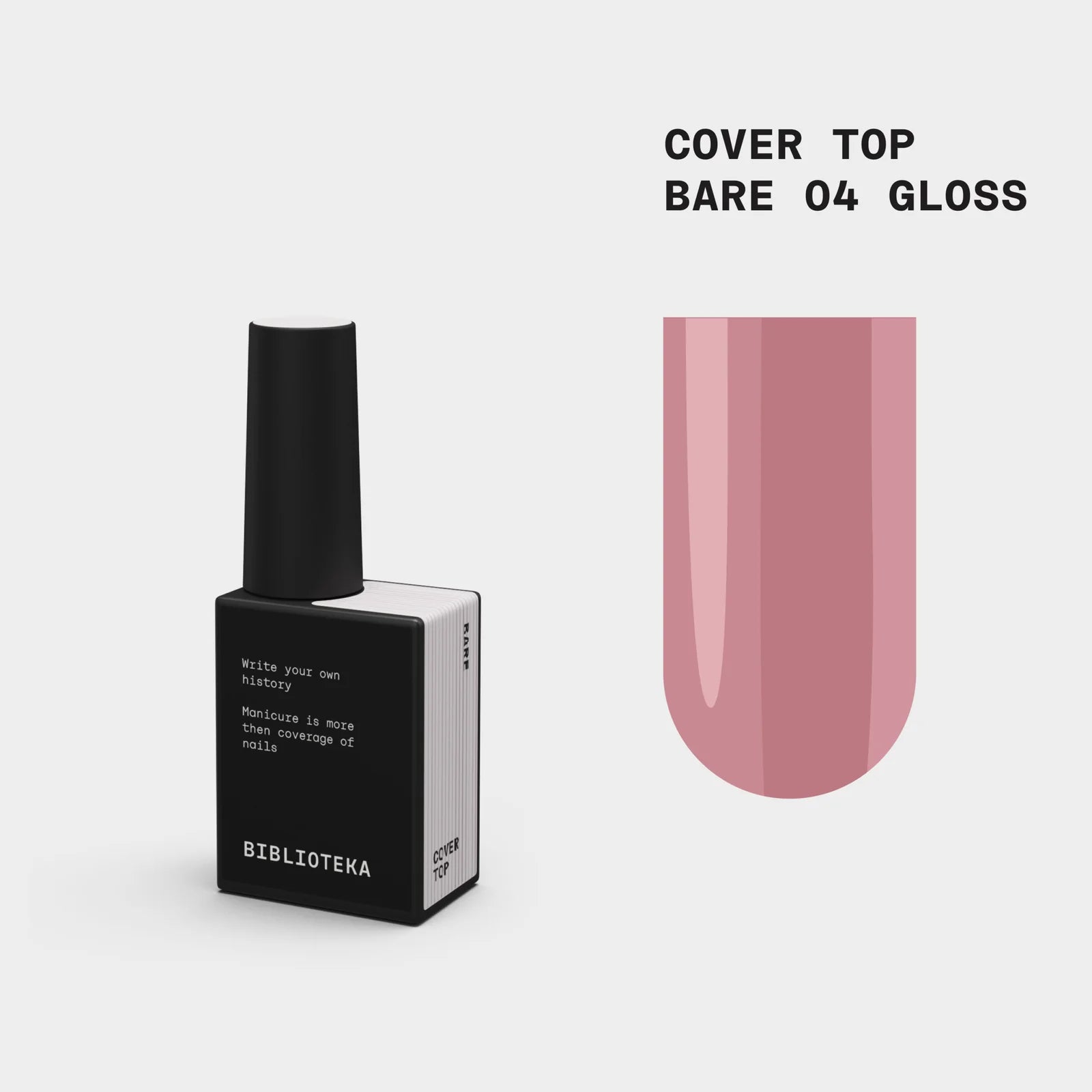 BIBLIOTEKA Gloss Cover TOP № 04 Bare - Natural, 10 ml