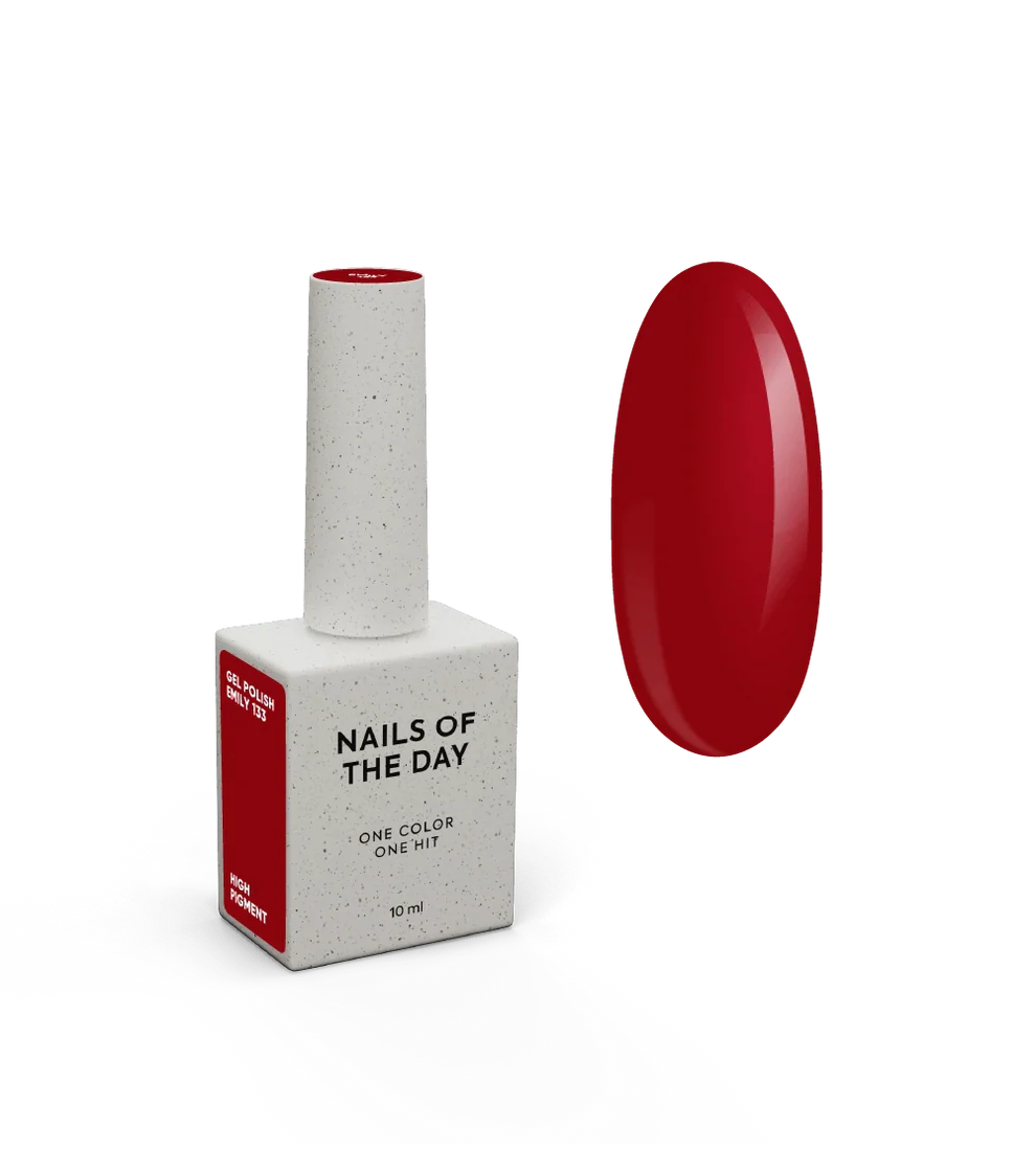 NAILSOFTHEDAY Let’s Special Emily 133— esmalte rojo profundo, 10 ml.