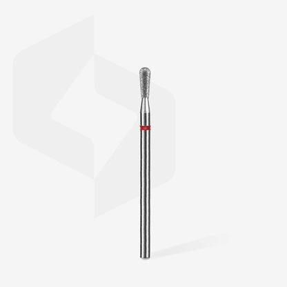 Fresa diamantada para piel "cerilla" roja EXPERT diámetro 2,3 mm/ parte útil 5 mm
