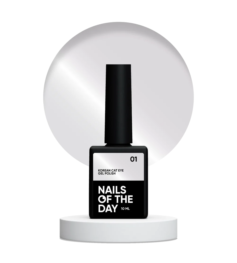 NAILSOFTHEDAY Korean Cat Eye 01 – esmalte semipermanente efecto ojo de gato oliva claro, 10 ml