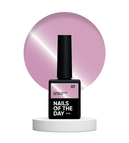 NAILSOFTHEDAY Korean Cat Eye 07 – esmalte semipermanente efecto ojo de gato morado, 10 ml
