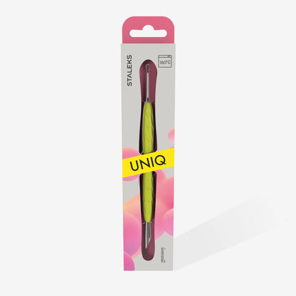 Empujador de manicura con mango de silicona UNIQ 11 TIPO 2 (palito de naranjo y anillo)