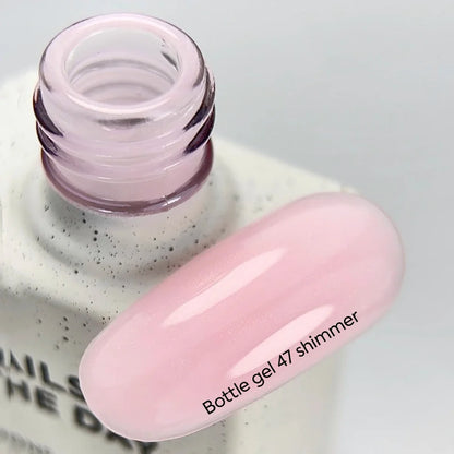 NAILSOFTHEDAY Bottle gel Shimmer 47 – Gel líquido, rosa lechoso, 10 ml