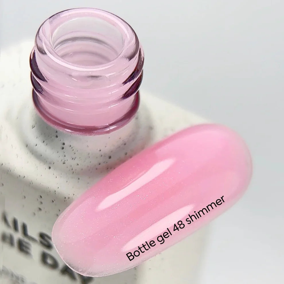 NAILSOFTHEDAY Bottle gel Shimmer 48 – Gel líquido, rosa, 10 ml