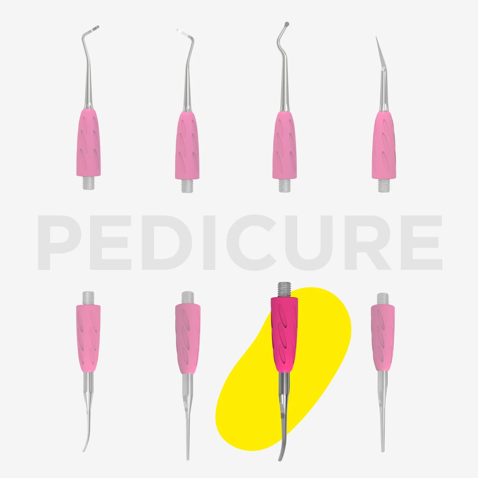 Pieza de trabajo del empujador Combo UNIQ 37 lima para uñas de los pies con extremo doblado