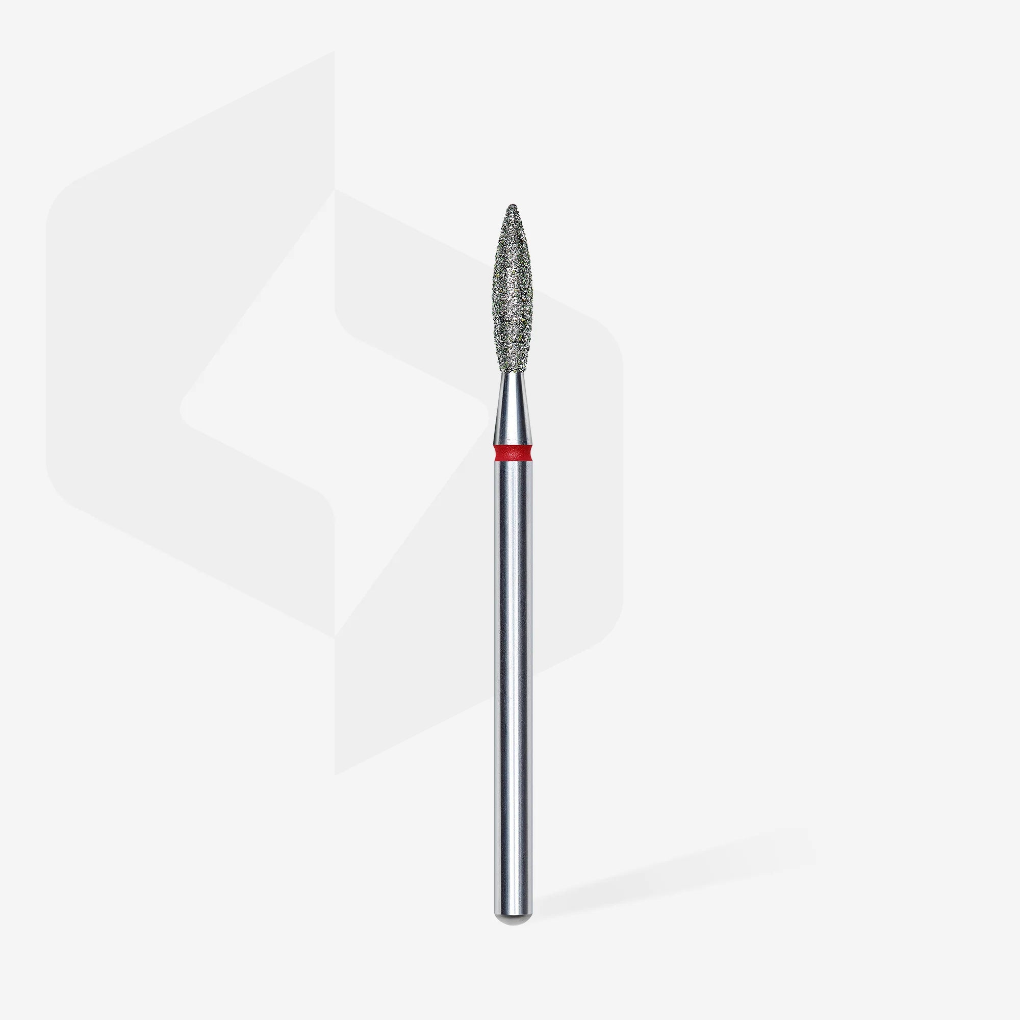 Fresa diamantada para piel "llama" roja EXPERT diámetro 2,3 mm/ parte útil 10 mm (divisible por 10)