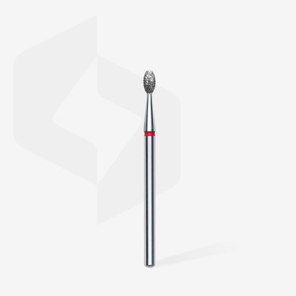 Fresa diamantada para piel "oliva" roja EXPERT diámetro 2,5 mm / parte útil 5 mm