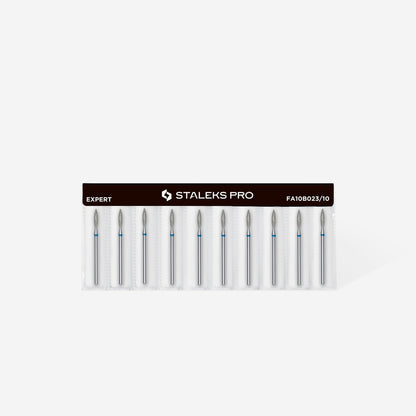 Fresa diamantada para piel "llama" azul EXPERT diámetro 2,3 mm/ parte útil 10 mm (divisible por 10)