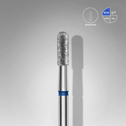 Fresa diamantada para piel "cilindro" redondeado azul EXPERT diámetro 2,3 mm/ parte útil 6,5 mm