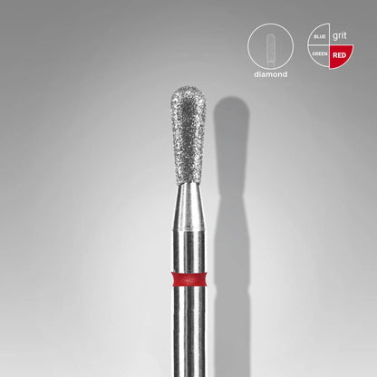 Fresa diamantada para piel "cerilla" roja EXPERT diámetro 2,3 mm/ parte útil 5 mm