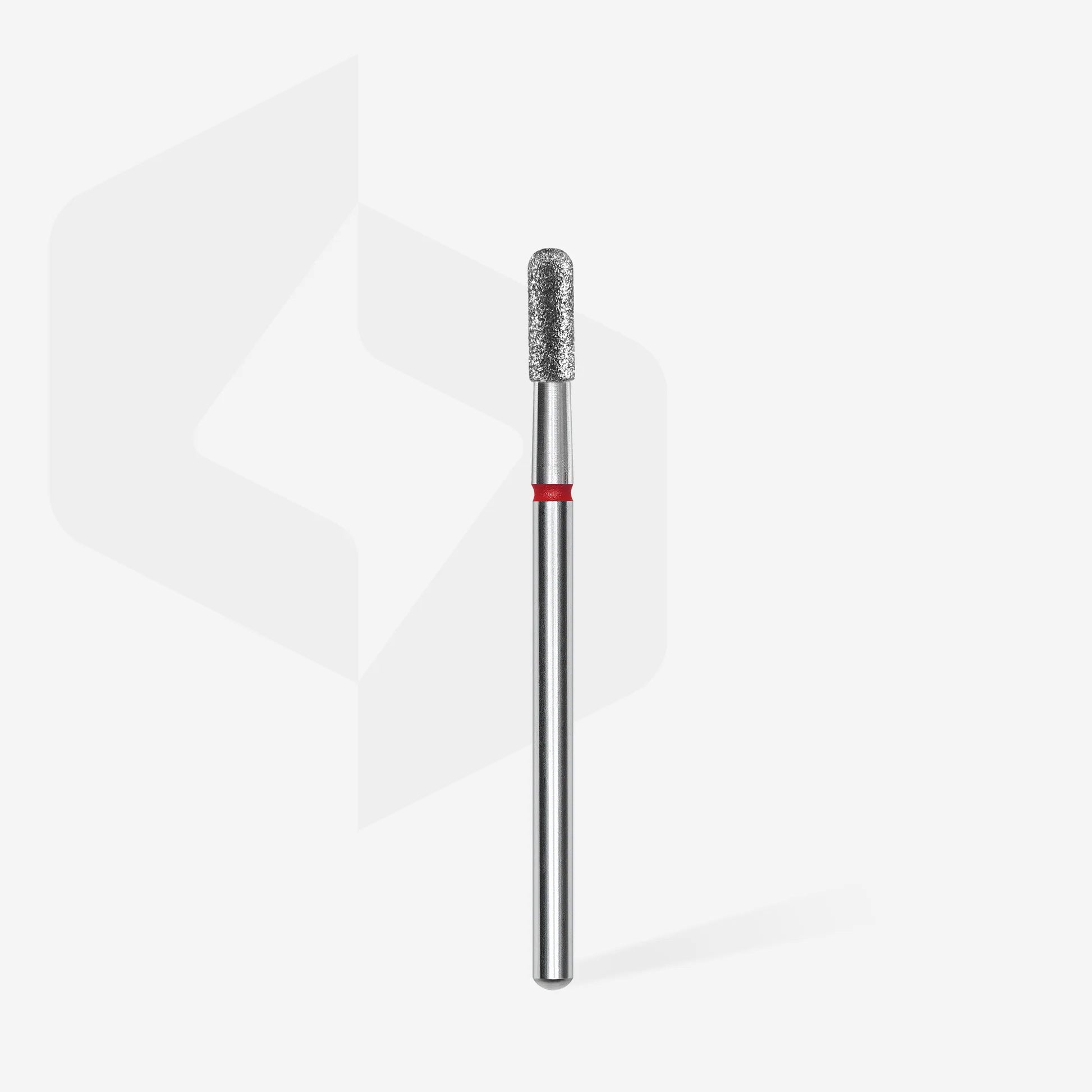 Fresa diamantada para piel "cilindro" redondeado rojo EXPERT diámetro 2,3 mm/ parte útil 6,5 mm