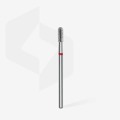 Fresa diamantada para piel "cilindro" redondeado rojo EXPERT diámetro 2,3 mm/ parte útil 6,5 mm