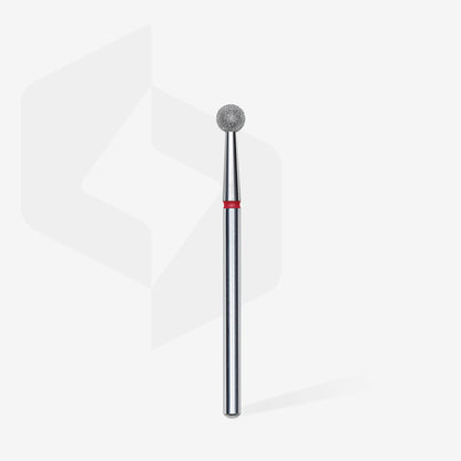 Fresa diamantada para piel "bola" roja EXPERT diámetro 4 mm (divisible por 10)