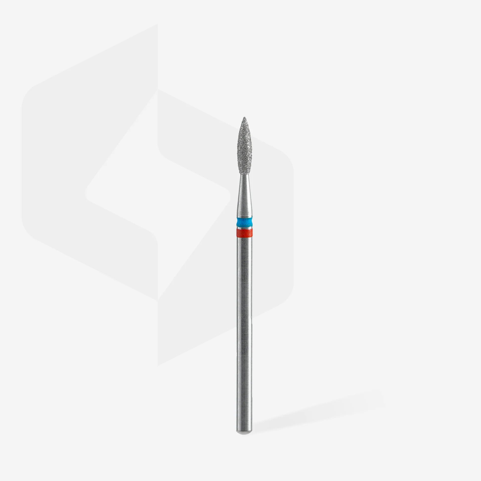 DUO Fresa diamantada para piel "llama" azul-roja EXPERT diámetro 2,1 mm/ parte útil 8 mm