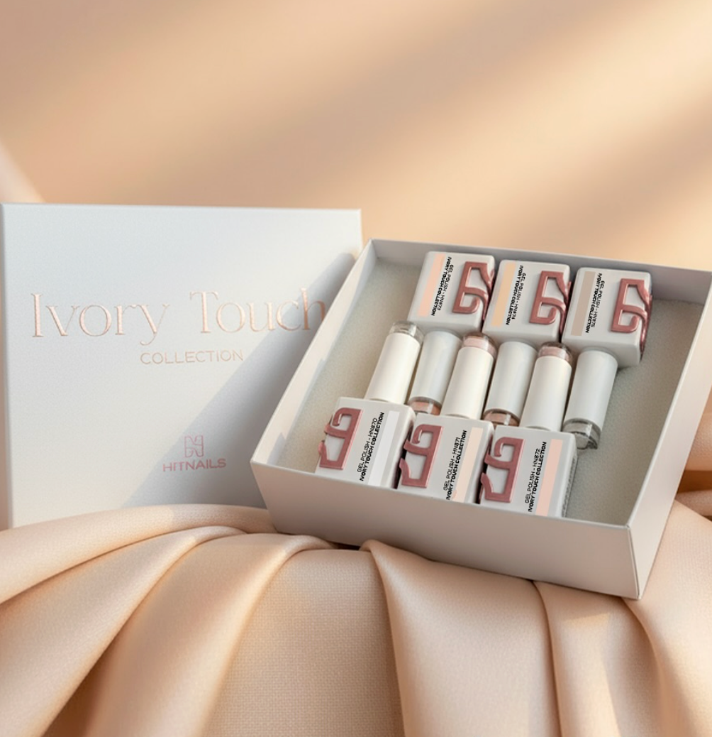 Colección Ivory Touch - 6 Esmaltes Beige HIT NAILS